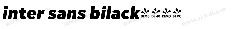 inter sans bilack字体转换